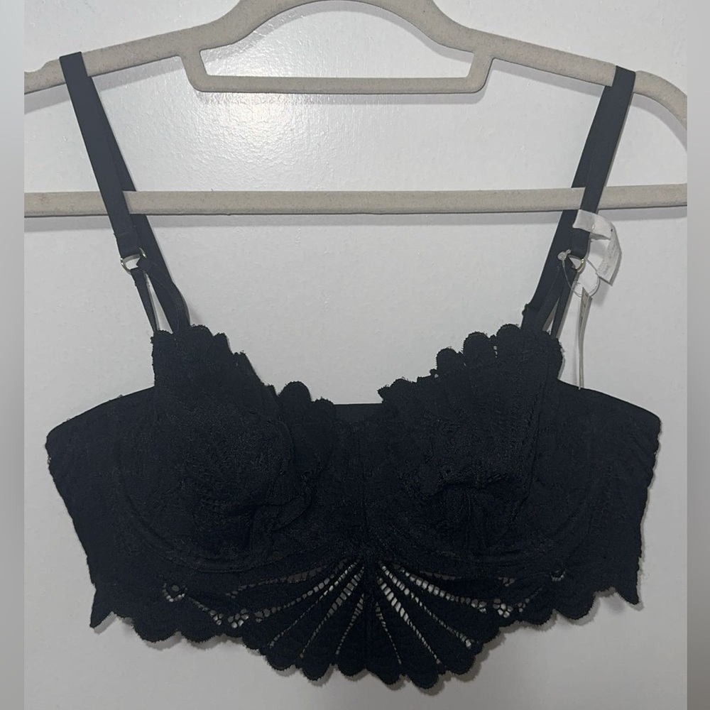 NWT Aerie Wired Balconette Bra 36D in Black